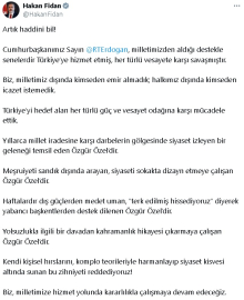 Bakan Fidan'dan Özel'in 'cunta' söylemine tepki