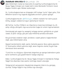 Bakan Uraloğlu'ndan Özel'in 'cunta' açıklamalarına tepki