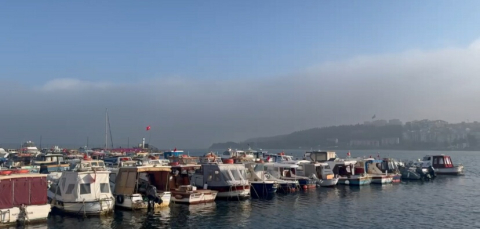 Çanakkale'de boğaz trafiğine 'sis' engeli