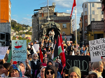 Zonguldak’ta kadınlar Filistin için yürüdü
