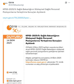 Sözleşmeli sağlık personeli yerleştirme sonuçları açıklandı