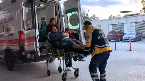 600 kiloluk demir silindirin altında kalan mühendis yaralandı