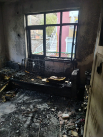 Ankara'da evde çıkan yangında baba ile 2 kızı, dumandan etkilendi