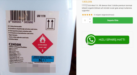 'İnternetten bidonla alınan etil alkolle, pet şişede içki satılıyor'