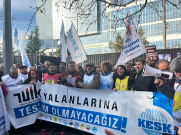 KESK'ten TÜİK önünde basın açıklaması
