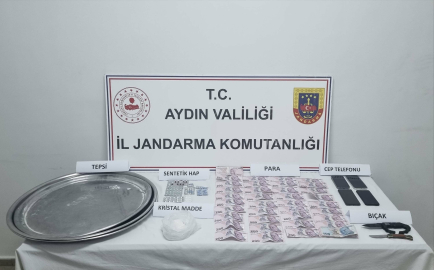 Aydın’da 170 gram metamfetamin ve 52 sentetik ecza ele geçirildi
