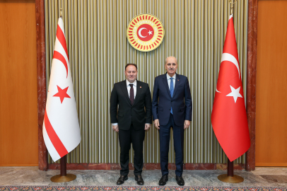 TBMM Başkanı Kurtulmuş, KKTC Meclis Başkanı Öztürkler ile bir araya geldi